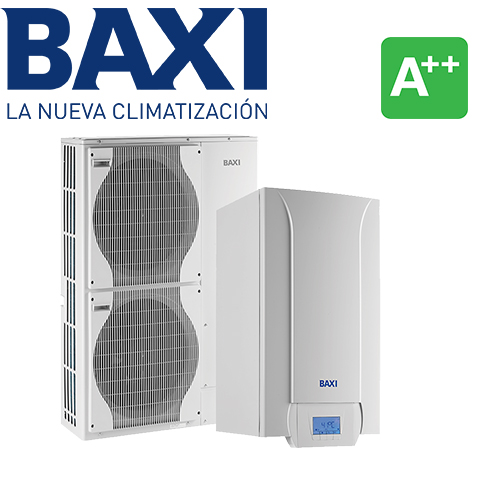 Sistema Bibloc de aerotermia de Calefacción y refrigeración marca BAXI Modelo PLATINUM BC IPLUS 11 MR